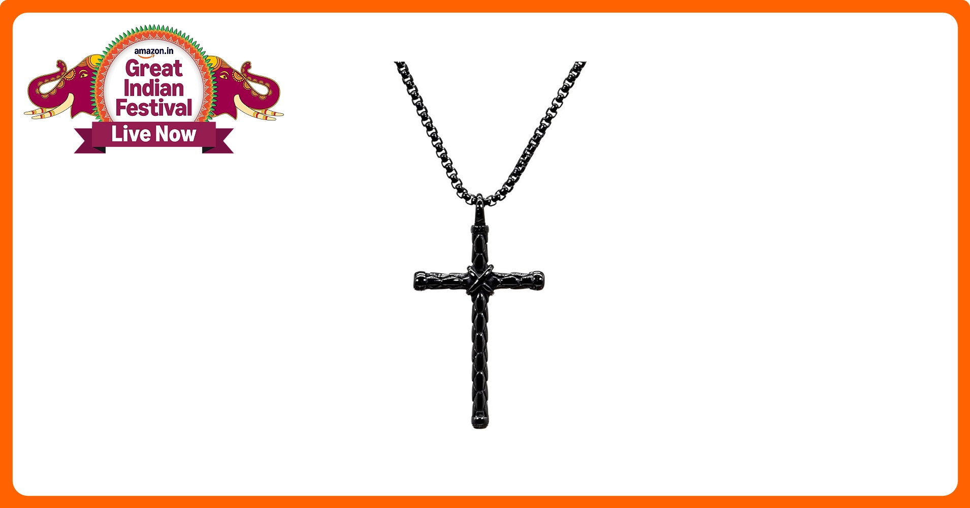 Uniqon Unisex Black Color Stainless Steel Metal Lord Holy